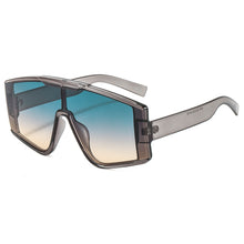 Carica l&#39;immagine nel visualizzatore di Gallery, Oversized One-piece Sunglasses Rainbow Frames Brand Designer Sun Glasses Steampunk Gafas Oculos Gradient Shades Sunglasses