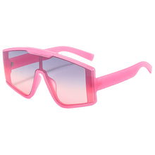 Carica l&#39;immagine nel visualizzatore di Gallery, Oversized One-piece Sunglasses Rainbow Frames Brand Designer Sun Glasses Steampunk Gafas Oculos Gradient Shades Sunglasses