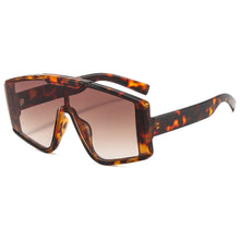 Carica l&#39;immagine nel visualizzatore di Gallery, Oversized One-piece Sunglasses Rainbow Frames Brand Designer Sun Glasses Steampunk Gafas Oculos Gradient Shades Sunglasses