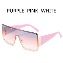 Load image into Gallery viewer, Oversized One-piece Sunglasses Women 2023 Trends Metal Rimless Vintage Blue Sunglass Man Gradient Lens UV400 Driving Glasses