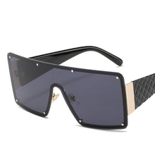 Load image into Gallery viewer, Oversized One-piece Sunglasses Women 2023 Trends Metal Rimless Vintage Blue Sunglass Man Gradient Lens UV400 Driving Glasses