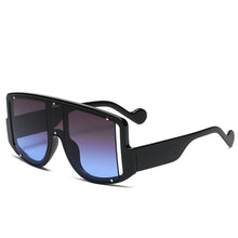 Load image into Gallery viewer, Oversized Onepiece Sun Glasses Square Brand Designer Women Eyewear Stylish  Rivet Female UV400 Oculos De Sol Sunglasses