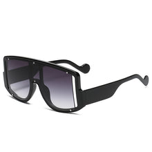 Load image into Gallery viewer, Oversized Onepiece Sun Glasses Square Brand Designer Women Eyewear Stylish  Rivet Female UV400 Oculos De Sol Sunglasses