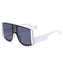 Load image into Gallery viewer, Oversized Onepiece Sun Glasses Square Brand Designer Women Eyewear Stylish  Rivet Female UV400 Oculos De Sol Sunglasses