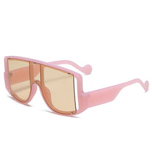 Load image into Gallery viewer, Oversized Onepiece Sun Glasses Square Brand Designer Women Eyewear Stylish  Rivet Female UV400 Oculos De Sol Sunglasses