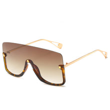 Carica l&#39;immagine nel visualizzatore di Gallery, Oversized Onepieces Sunglasses Women Mens Stars Half Frame UV400 Glasses  Brand Eyeglasses Men Alloy Lentes de sol mujer