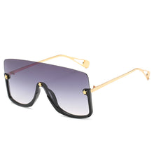 Carica l&#39;immagine nel visualizzatore di Gallery, Oversized Onepieces Sunglasses Women Mens Stars Half Frame UV400 Glasses  Brand Eyeglasses Men Alloy Lentes de sol mujer