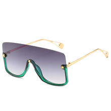 Carica l&#39;immagine nel visualizzatore di Gallery, Oversized Onepieces Sunglasses Women Mens Stars Half Frame UV400 Glasses  Brand Eyeglasses Men Alloy Lentes de sol mujer