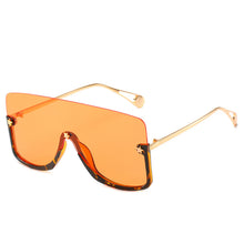 Carica l&#39;immagine nel visualizzatore di Gallery, Oversized Onepieces Sunglasses Women Mens Stars Half Frame UV400 Glasses  Brand Eyeglasses Men Alloy Lentes de sol mujer