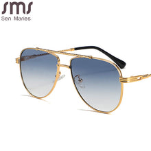 Load image into Gallery viewer, Oversized Pilot Sunglasses Men Punk Gradient Sun Glasses Women UV400 Goggle Shades Metal Frame Men&#39;s Punk Sun Glasses