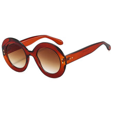 Carica l&#39;immagine nel visualizzatore di Gallery, Occhiali da sole rosa oversize per donne sexy UV400 2023 Occhiali da sole con montatura verde sfumata di marca di marca grande 