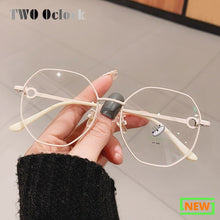 Load image into Gallery viewer, Oversized Polygon Eyeglasses Frame Women 2023 Decorated Metal Prescription Optical Myopia Frames 0 Diopter oculos feminino