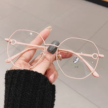 Load image into Gallery viewer, Oversized Polygon Eyeglasses Frame Women 2023 Decorated Metal Prescription Optical Myopia Frames 0 Diopter oculos feminino