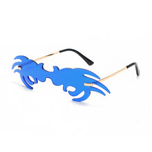 Load image into Gallery viewer, Oversized Punk Rimless Sunglasses Men Women  Big Crab Frames Glasses Vintage Black One Piece Sunglasses UV400