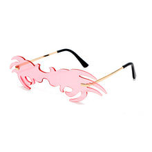 Load image into Gallery viewer, Oversized Punk Rimless Sunglasses Men Women  Big Crab Frames Glasses Vintage Black One Piece Sunglasses UV400