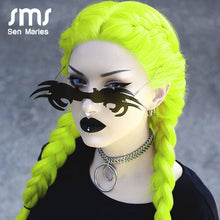 Load image into Gallery viewer, Oversized Punk Rimless Sunglasses Men Women  Big Crab Frames Glasses Vintage Black One Piece Sunglasses UV400