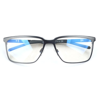 Oversized Pure Titanium Glass Frames Men Germany Designer Brand Blue/Grey Spring Hinge
