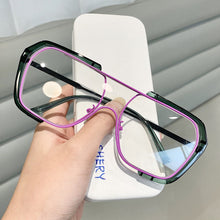 Load image into Gallery viewer, Oversized Rectangle Sunglasses Men 2023 Retro Driving Yellow Glasses Frame  Brand Shades For Women Star Same Style