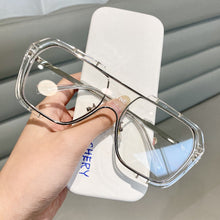 Load image into Gallery viewer, Oversized Rectangle Sunglasses Men 2023 Retro Driving Yellow Glasses Frame  Brand Shades For Women Star Same Style