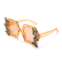 Load image into Gallery viewer, Oversized Rhinestones Sunglasses Women Vintage Square Diamond Sun Glasses Female Punk Eyeglasses UV400 De Sol Oculos
