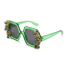 Load image into Gallery viewer, Oversized Rhinestones Sunglasses Women Vintage Square Diamond Sun Glasses Female Punk Eyeglasses UV400 De Sol Oculos