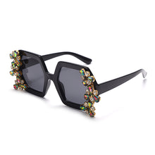 Load image into Gallery viewer, Oversized Rhinestones Sunglasses Women Vintage Square Diamond Sun Glasses Female Punk Eyeglasses UV400 De Sol Oculos