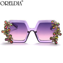 Load image into Gallery viewer, Oversized Rhinestones Sunglasses Women Vintage Square Diamond Sun Glasses Female Punk Eyeglasses UV400 De Sol Oculos