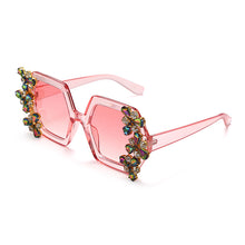 Load image into Gallery viewer, Oversized Rhinestones Sunglasses Women Vintage Square Diamond Sun Glasses Female Punk Eyeglasses UV400 De Sol Oculos