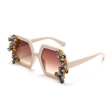 Load image into Gallery viewer, Oversized Rhinestones Sunglasses Women Vintage Square Diamond Sun Glasses Female Punk Eyeglasses UV400 De Sol Oculos