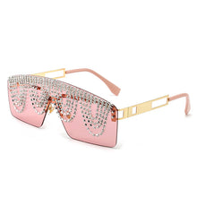 Load image into Gallery viewer, Oversized Rimless Diamond Sun Glasses Women 2023 Party Festival One Pieces Designer  Brand Women Sunglasses Rhinestone