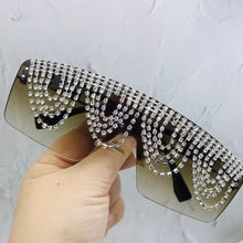 Load image into Gallery viewer, Oversized Rimless Diamond Sun Glasses Women 2023 Party Festival One Pieces Designer  Brand Women Sunglasses Rhinestone