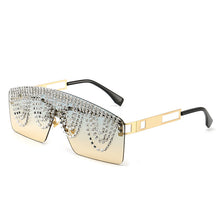 Load image into Gallery viewer, Oversized Rimless Diamond Sun Glasses Women 2023 Party Festival One Pieces Designer  Brand Women Sunglasses Rhinestone