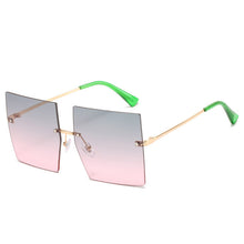 Load image into Gallery viewer, Oversized Rimless Square Sunglasses Women Men  Brand Designer Flat Top Eyeglasses Female One Piece Gafas Glasses UV400
