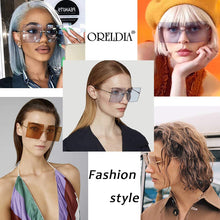 Load image into Gallery viewer, Oversized Rimless Square Sunglasses Women Men  Brand Designer Flat Top Eyeglasses Female One Piece Gafas Glasses UV400