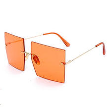 Load image into Gallery viewer, Oversized Rimless Square Sunglasses Women 2023  Brand Flat Top Red Blue Clear Lens One Piece Men Gafas Glasses