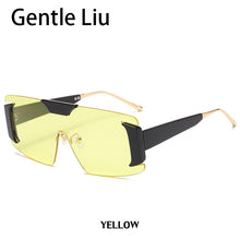 Load image into Gallery viewer, Oversized Rimless Square Sunglasses Women  Designer One-Piece Rectangle Sun Glasses Retro Ladies Eyeglasses UV400