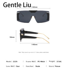 Load image into Gallery viewer, Oversized Rimless Square Sunglasses Women  Designer One-Piece Rectangle Sun Glasses Retro Ladies Eyeglasses UV400