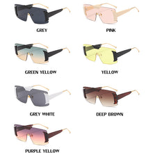 Load image into Gallery viewer, Oversized Rimless Square Sunglasses Women  Designer One-Piece Rectangle Sun Glasses Retro Ladies Eyeglasses UV400