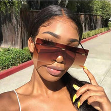 Load image into Gallery viewer, Oversized Rimless Sunglasses Fashion Women Metal Gradient Sun glasses Luxury Lady Sunglass Eyewear UV400 Shades gafas de sol