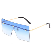 Load image into Gallery viewer, Oversized Rimless Sunglasses Fashion Women Metal Gradient Sun glasses Luxury Lady Sunglass Eyewear UV400 Shades gafas de sol