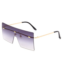 Load image into Gallery viewer, Oversized Rimless Sunglasses Fashion Women Metal Gradient Sun glasses Luxury Lady Sunglass Eyewear UV400 Shades gafas de sol