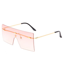 Load image into Gallery viewer, Oversized Rimless Sunglasses Fashion Women Metal Gradient Sun glasses Luxury Lady Sunglass Eyewear UV400 Shades gafas de sol