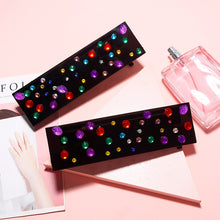 Carica l&#39;immagine nel visualizzatore di Gallery, Occhiali da sole senza montatura oversize da donna Designer di marca Occhiali da sole con diamanti Occhiali da sole Tonalità con lenti in strass Occhiali da vista senza montatura da donna