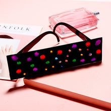 Carica l&#39;immagine nel visualizzatore di Gallery, Occhiali da sole senza montatura oversize da donna Designer di marca Occhiali da sole con diamanti Occhiali da sole Tonalità con lenti in strass Occhiali da vista senza montatura da donna