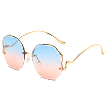 Load image into Gallery viewer, Oversized Rimless Sunglasses Women Brand Designer Gradient Sun Glasses Shades Cutting Lens Ladies Frameless Eyeglasses