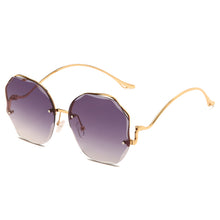 Load image into Gallery viewer, Oversized Rimless Sunglasses Women Brand Designer Gradient Sun Glasses Shades Cutting Lens Ladies Frameless Eyeglasses