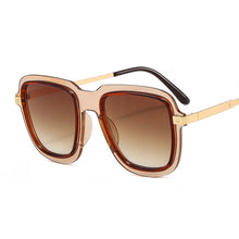 Load image into Gallery viewer, Oversized Rimless Sunglasses Women Punk Square Sun Glasses Men UV400 Shades Bi-color  Frameless Eyewear Eyeglasses