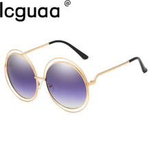 Load image into Gallery viewer, Oversized Round Steampunk Sunglasses For Women  Brand Designer Punk Sunglasses Oculos De Sol For Ladies Sunglasses