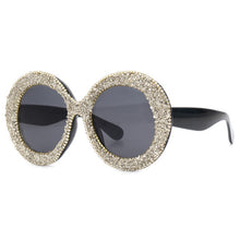 Load image into Gallery viewer, Oversized Round Sunglasses Women 2023 Steampunk Diamond Sunglasses Oval Punk Glasses Gradient Handmade Rhinestone Sunglasses Men
