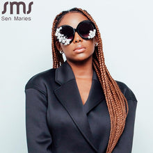 Load image into Gallery viewer, Oversized Round Sunglasses Women 2023 Trend Diamond Rhinestone Glass Female Eyewear Vintage Eyeglasses Big Frames Shades oculos
